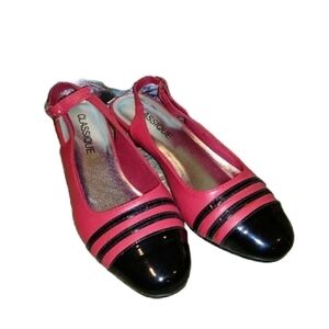 Classique Red black Sophia pump size 6 M